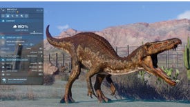 Jurassic World Evolution 2 screen showing Baryonyx Dinosaur
