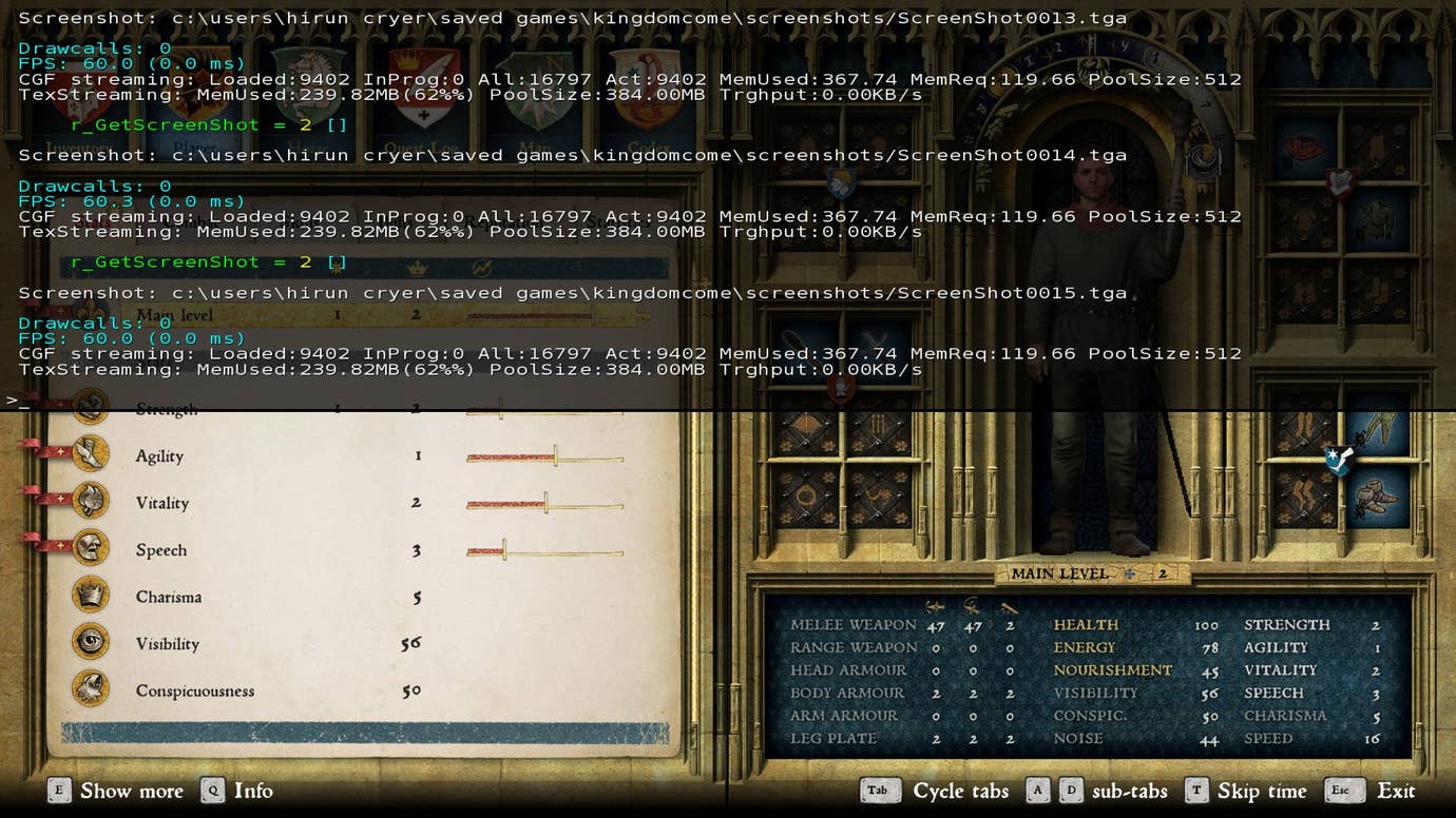 Kingdom Come Deliverance Console Commands and Cheats | VG247