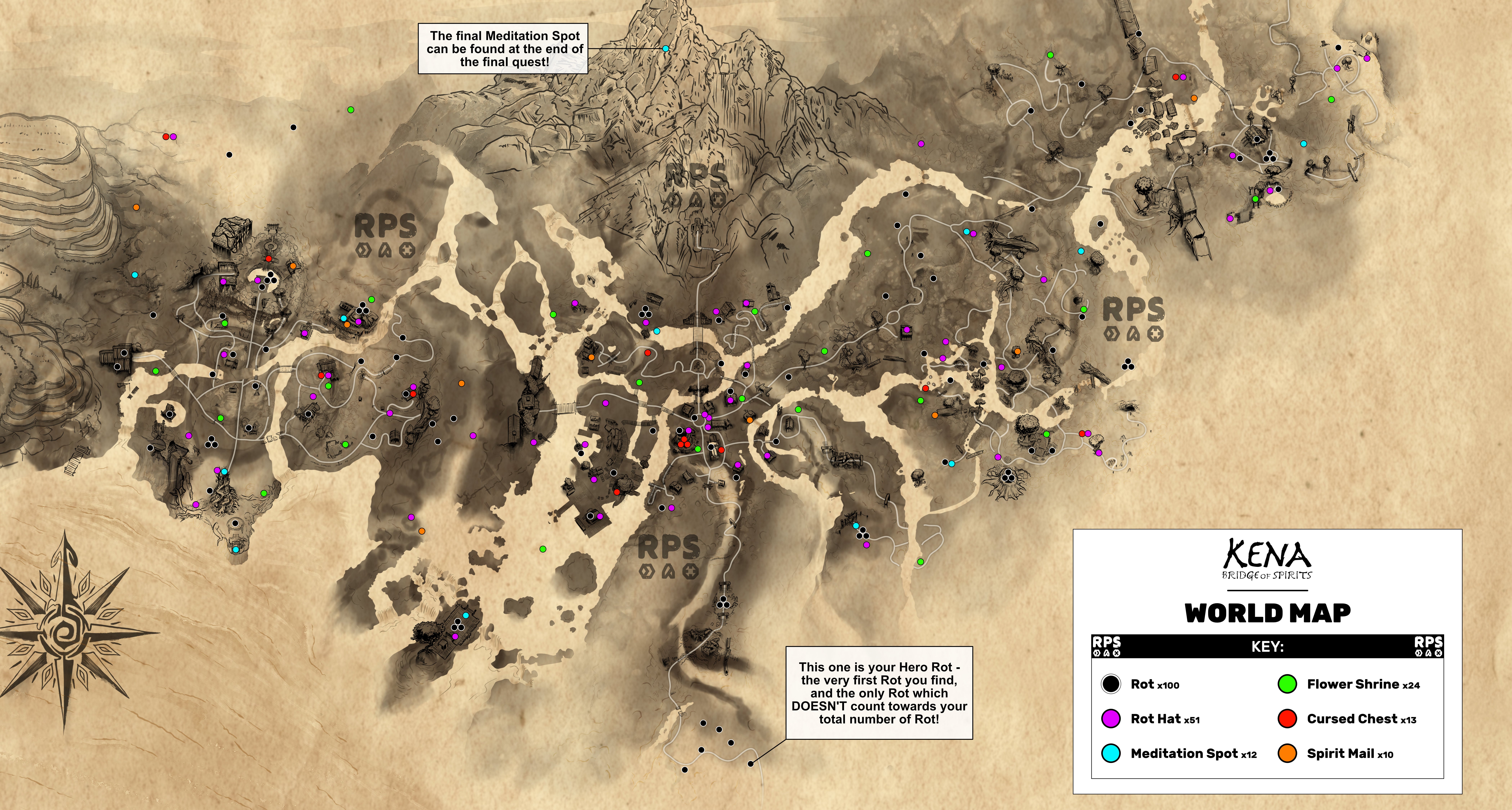 Kena Bridge Of Spirits Map Of Collectibles