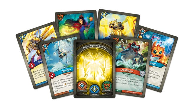Selection of Keyforge cards