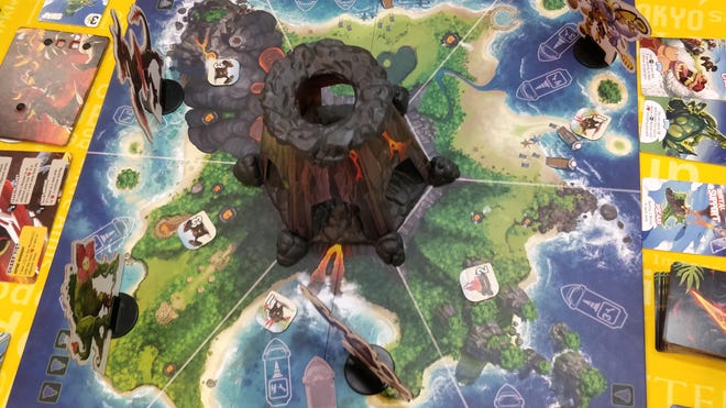 An image of the board of King of Monster Island.