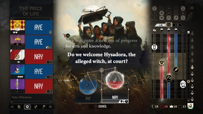A screenshot of The King's Dilemma: Chronicles video game.