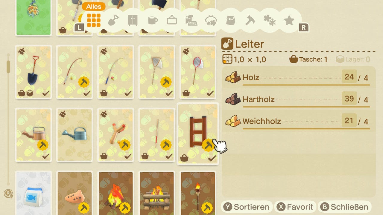 Animal Crossing New Horizons Leiter Bausatz