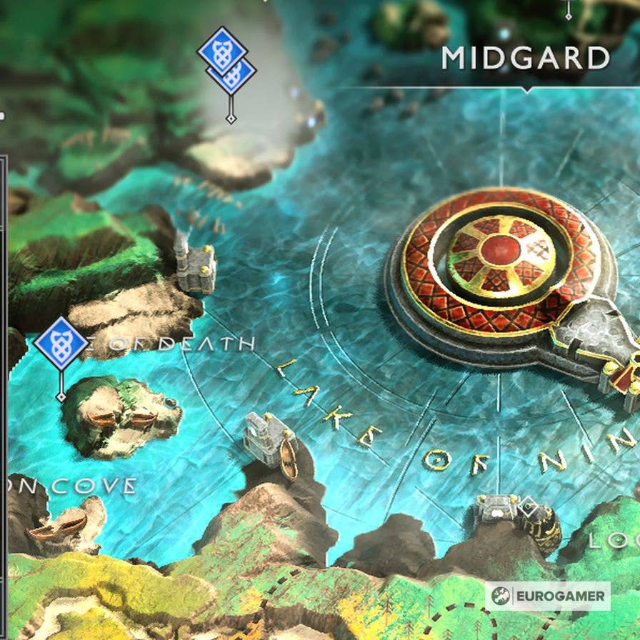 God of war, A localização de todos os mapas do tesouro