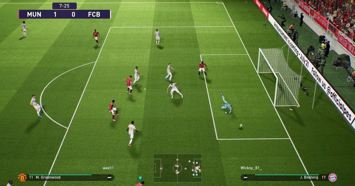 Konami quietly launches a PES 2022 demo