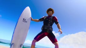 Ichiban rocks a surfer costume in LAD: Infinite Wealth.
