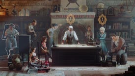 A group of people gather round a mission table in The Lamplighters League