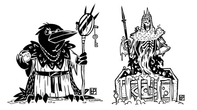 Artwork for The Lands of Loor tabletop RPG.