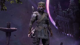 A tooled up marksman rogue in the Last Epoch start screen