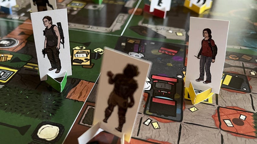 A gameplay image of the fan-made The Last of Us Board Game