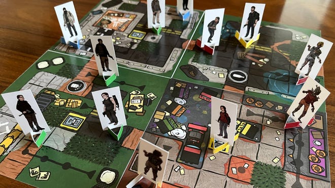 A gameplay image of the fan-made The Last of Us Board Game