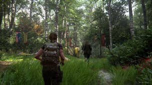 Some characters exploring in The Last of Us Part 2 Remastered.