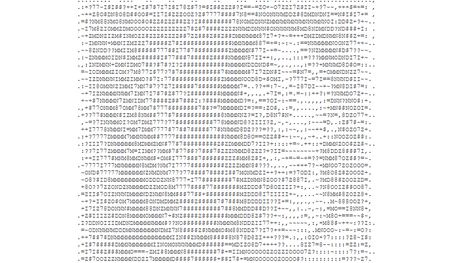 Binary Ascii Art