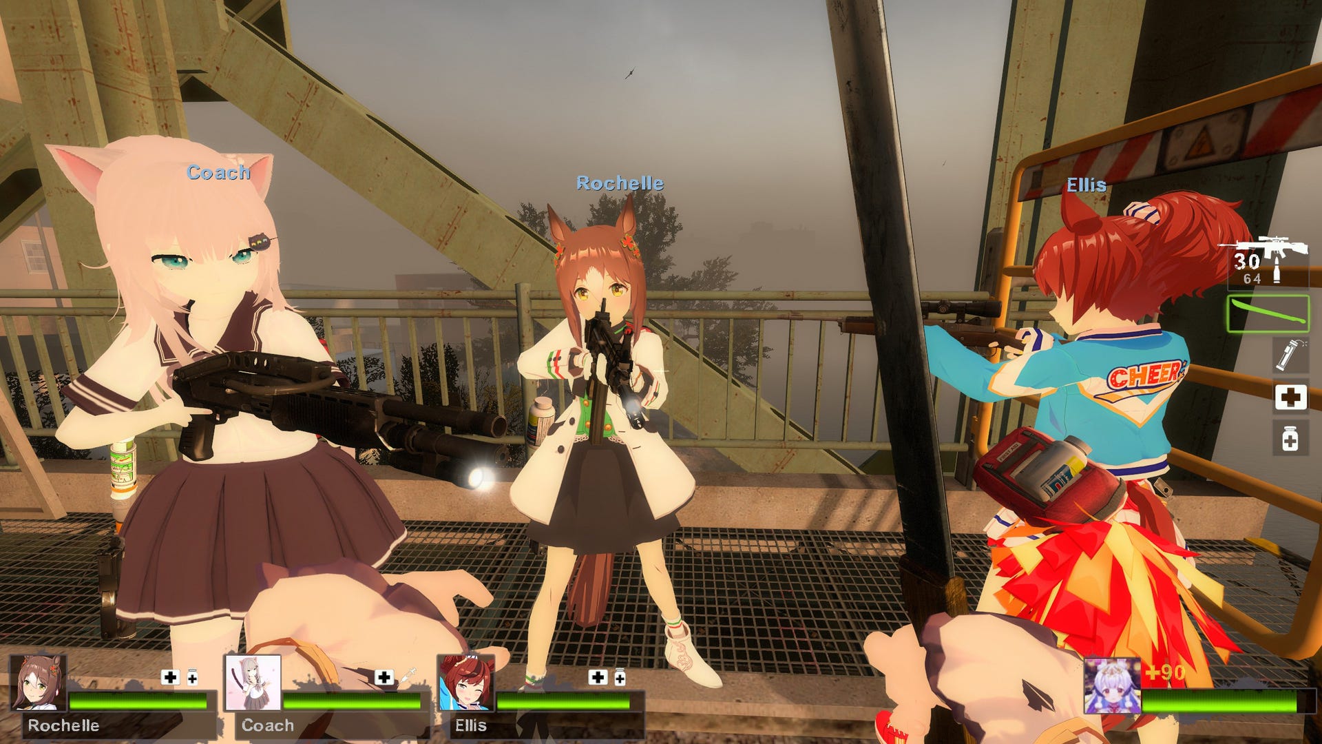 Randomly installing Left 4 Dead 2 anime girl mods sure livens up