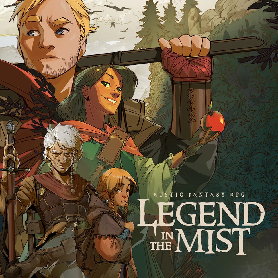 Key art for Son of Oak's new rustic fantasy RPG Legend in the Mist
