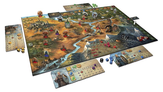 Legends of Andor board game layout