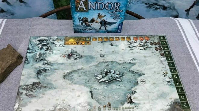An image of the board for Legends of Andor: The Cold Eternal