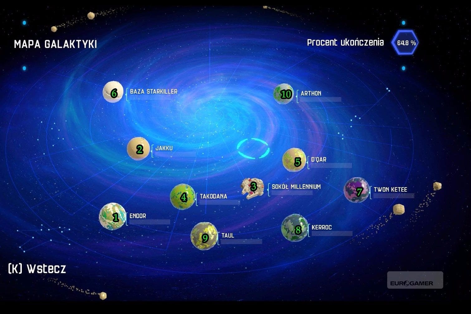 LEGO Star Wars Przebudzenie Mocy - Mapa Galaktyki | Eurogamer.pl