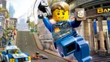 An illustration of a Lego figurine in police armour zip-lining towards the camera and flashing a badge, all with a cheeky grin on their face.