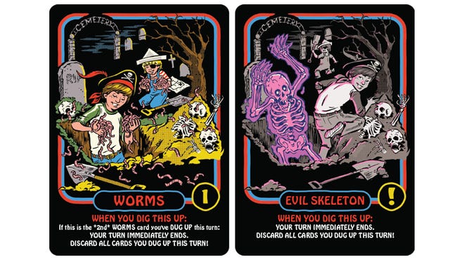 Let's Dig Up Treasure board game cards