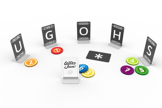Letter Jam board game gameplay layout