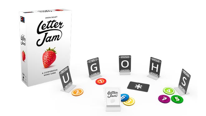 Letter Jam board game gameplay layout