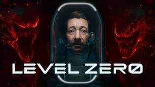 Level Zero header image; a man stares, scared, out of a spacer's helmet. Alien creatures, fangs bared, flank him.
