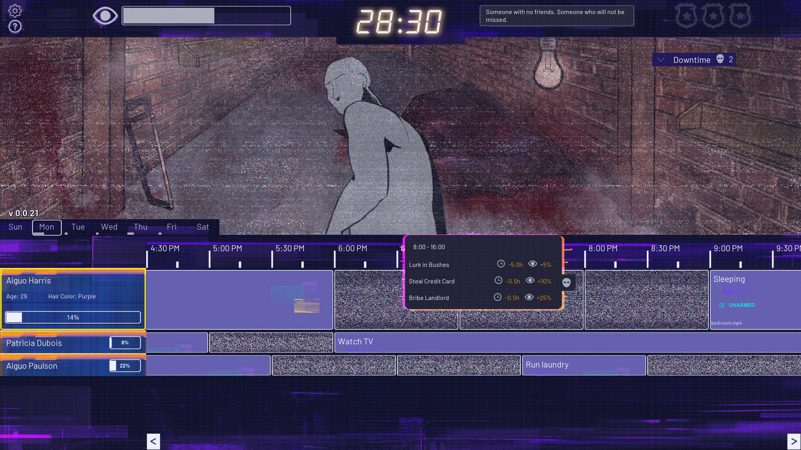 Grim scenes in a Life Eater screenshot.