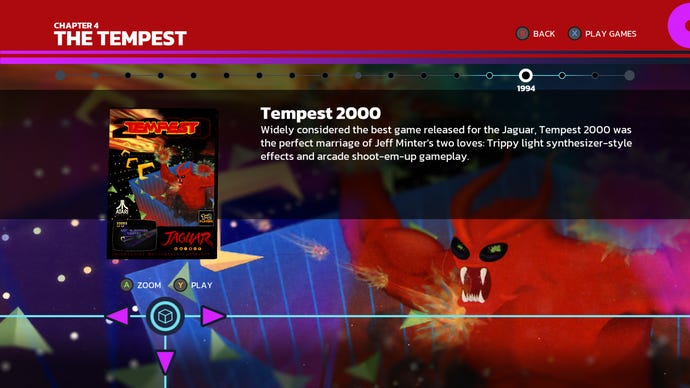 The interactive timeline in playable documentary Llamasoft: The Jeff Minter Story