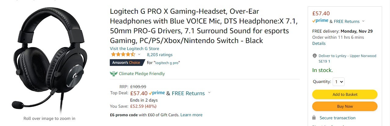 Logitech g pro hypersonic best sale gaming headset