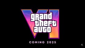 The logo for GTA 6 with release date coming 2025