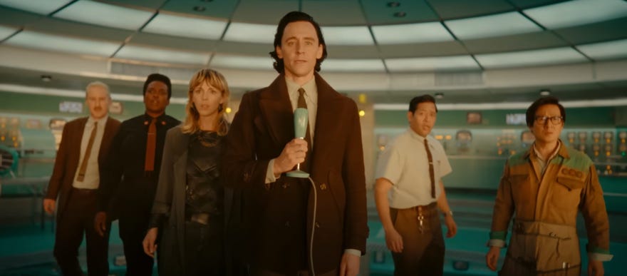 Still image featuring the cast of Loki