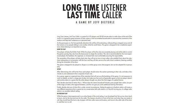 Long Time Listener and Last Time Caller