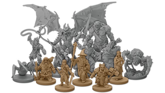 Lord of the Rings: Journeys in Middle-Earth - Shadowed Paths board game miniatures