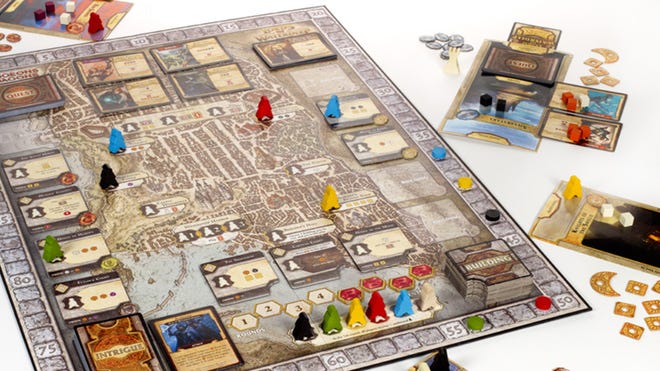 Lords of Waterdeep board game layout