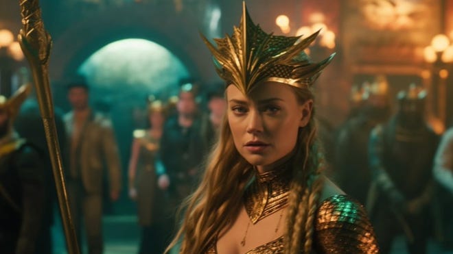 Mera in her royal outfit