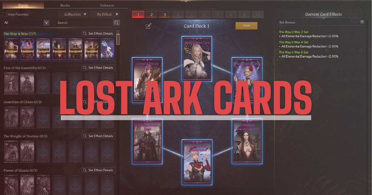Lost Ark Cards Card Decks, Card Books, and Card Upgrading explained