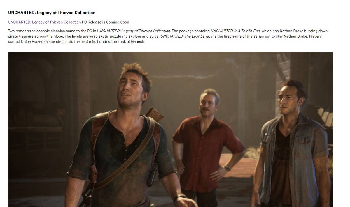 HUGE UNCHARTED PC UPDATE - RELEASE DATE REVEALED! 