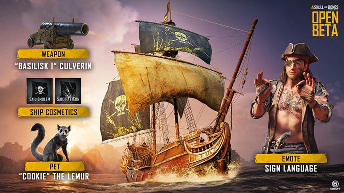 Skull and Bones open beta rewards promo image