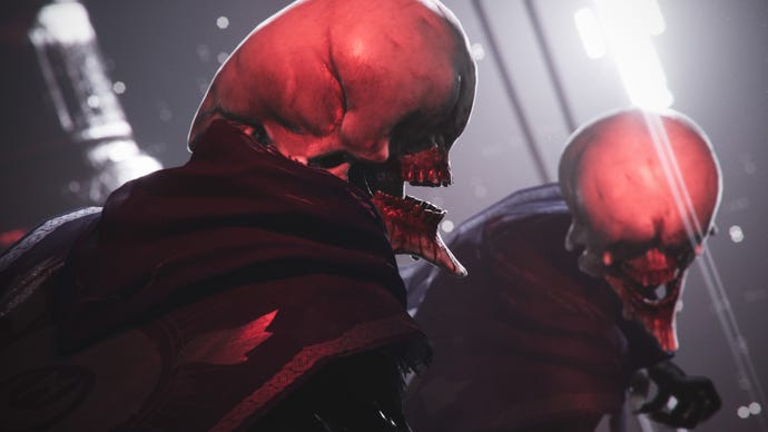 Deux Monstres Sans Yeux Et Avec Des Mâchoires En Forme De Crâne De Luna Abyss