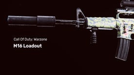 Call of Duty Warzone's M16 on a black background