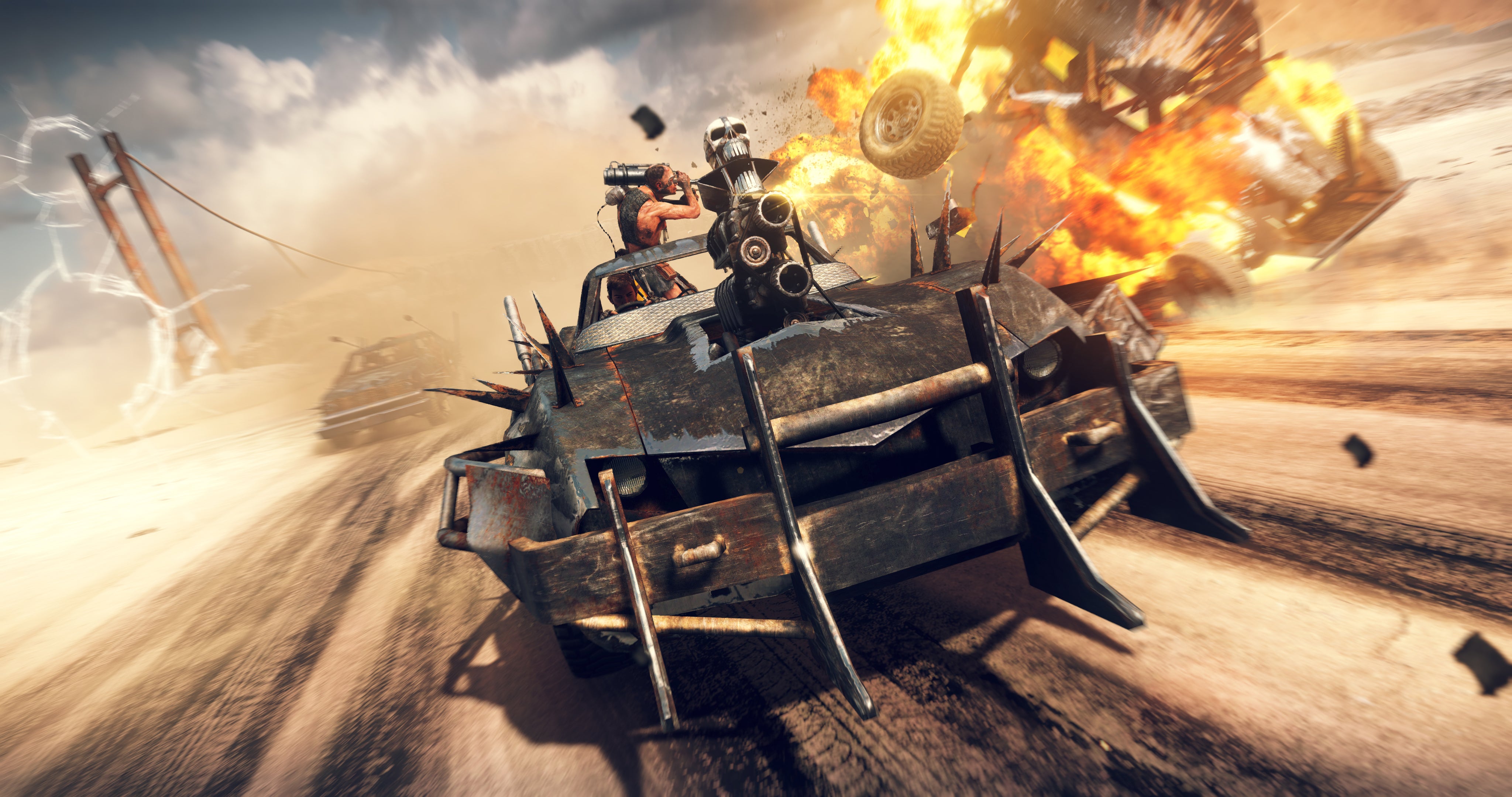 A ridiculous car in a Mad Max screenshot.