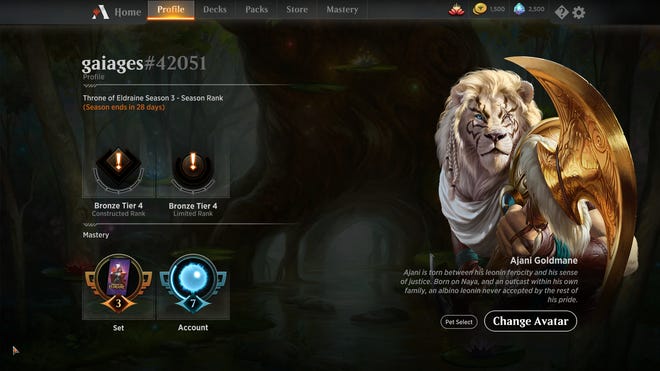 Magic: The Gathering Arena app on PC