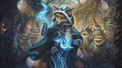 Artwork from Magic: The Gathering's Bloomburrow set, featuring Jace Beleren as a fox