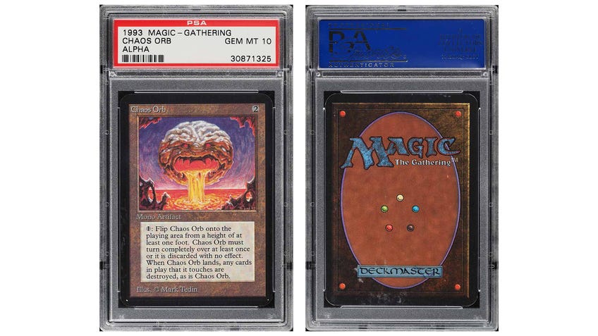 Front and back image for Magic: The Gathering card Chaos Orb.