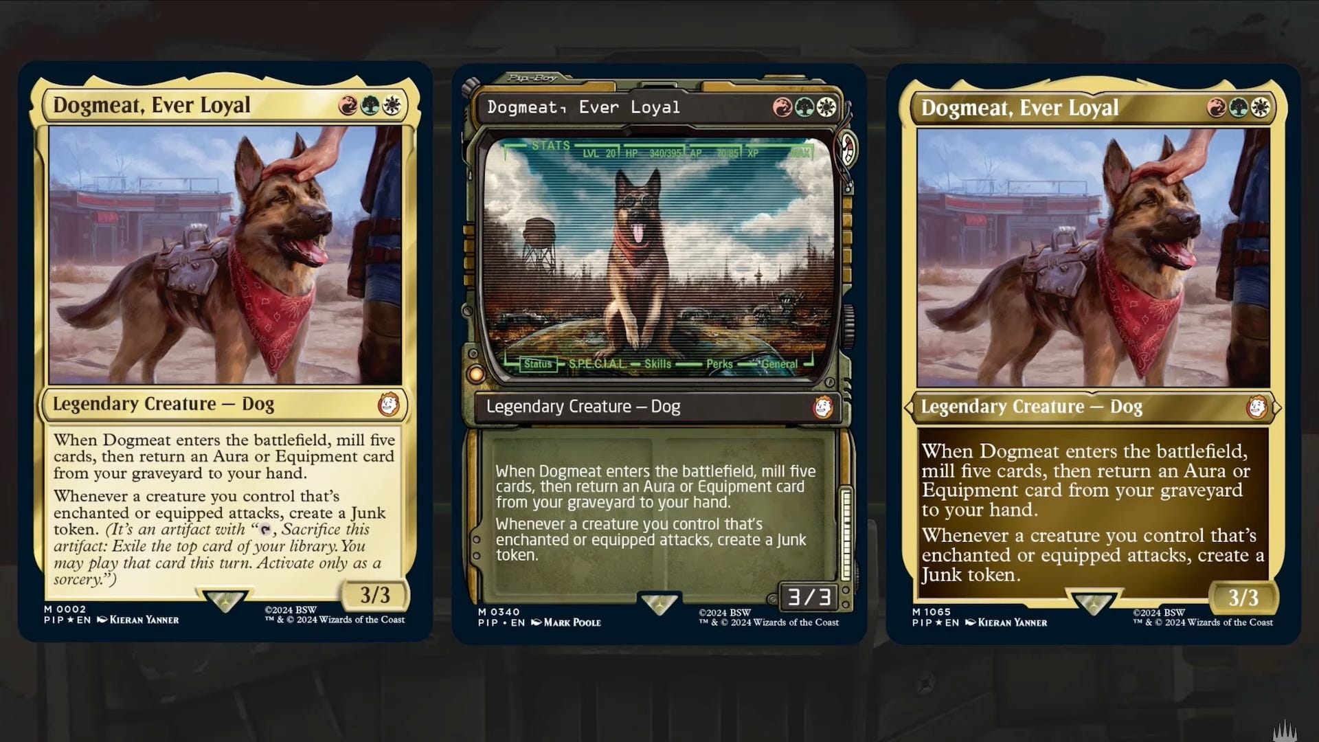 Magic The Gathering’s Fallout crossover includes TCG forms of Dogmeat
