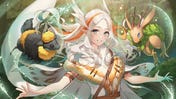 Greater Auramancy anime art style from MTG's Wilds of Eldraine Enchanting Tales