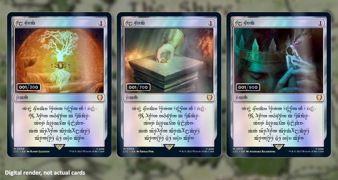 Card previews for Magic: The Gathering's Tales of Middle-earth set