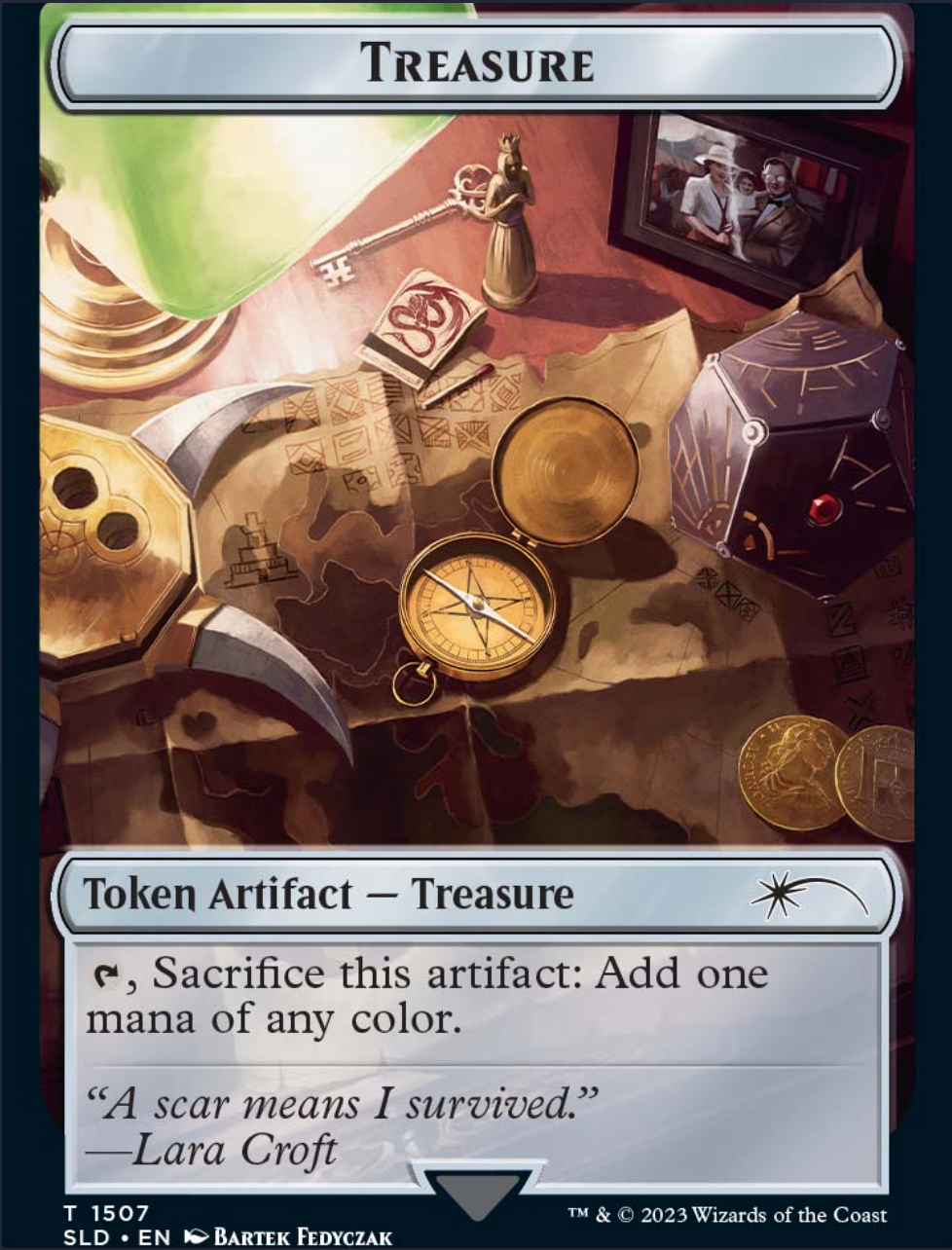 Treasure Token Tomb Raider Secret Lair MTG