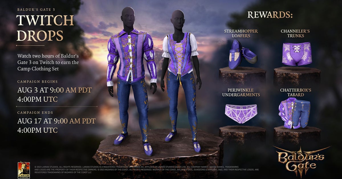 Baldur’s Gate 3 Twitch Drops How to get free ingame loot for BG3 VG247